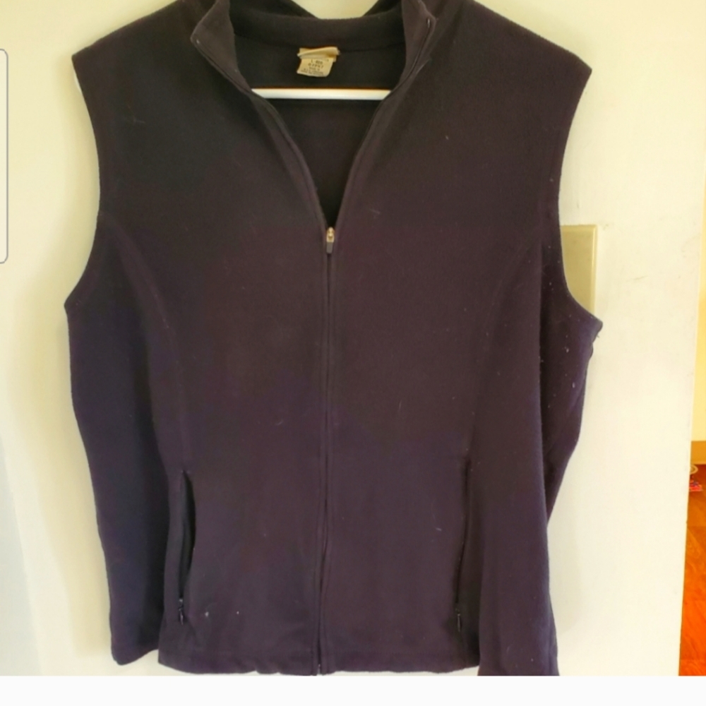 Columbia Black fleece vest Large